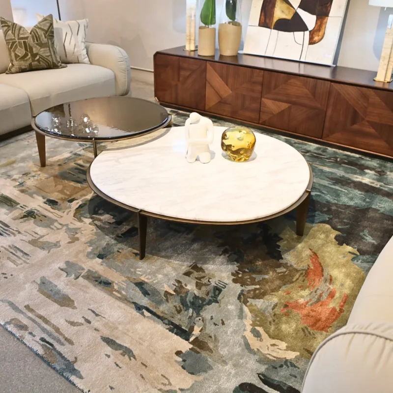 Abstract Wool & Viscose Rug at House & Haven