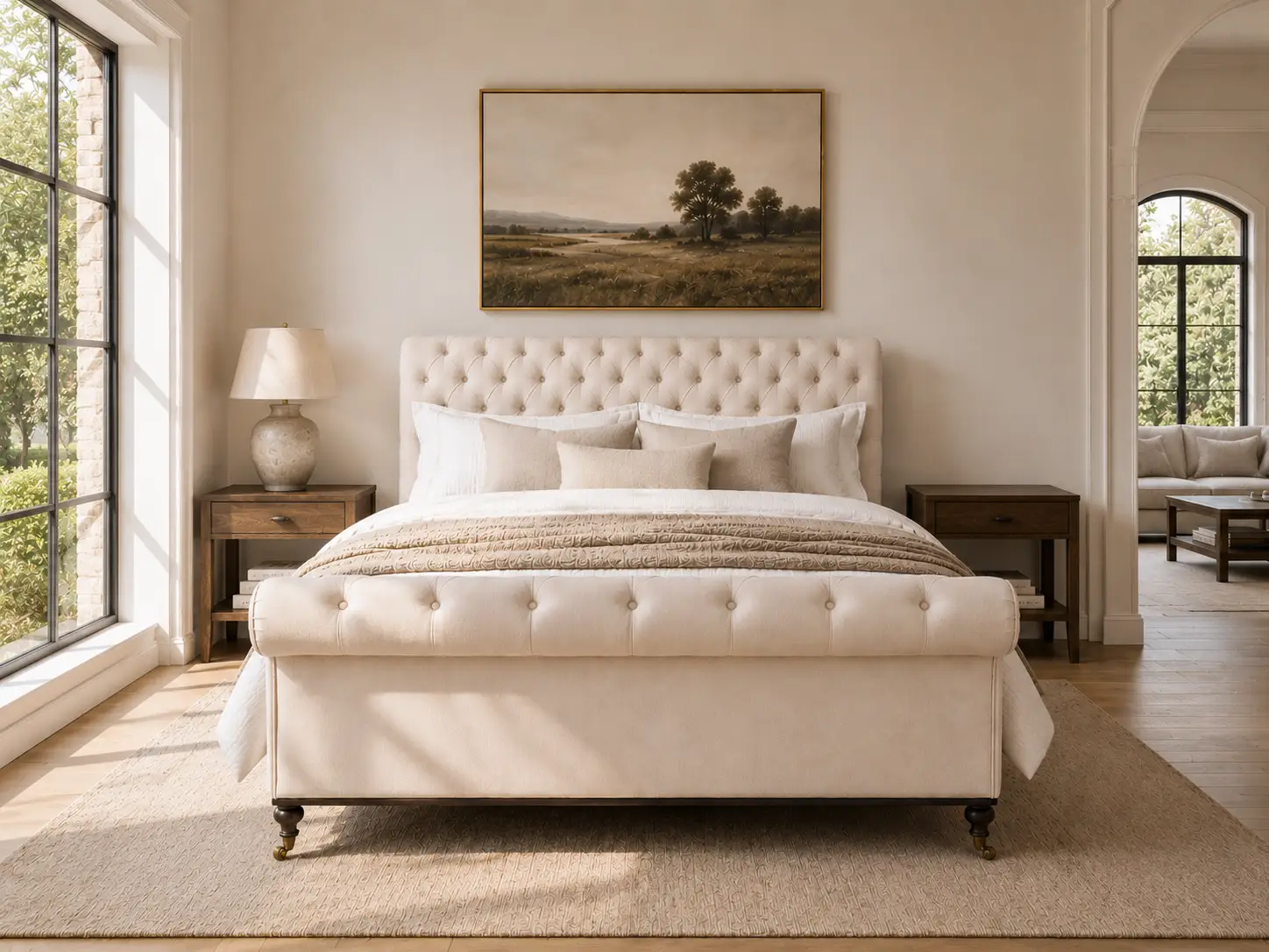 Chesterfield Leather Bed at House & Haven