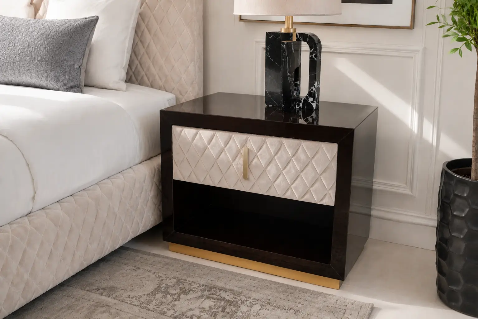 Diamond Bedside Pedestal at House & Haven