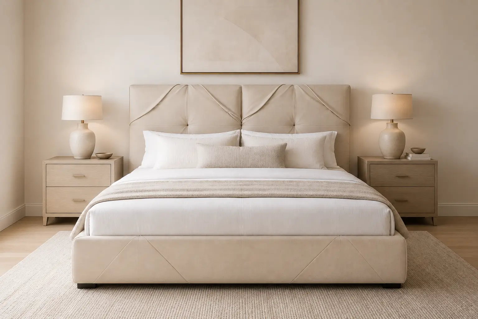 Italia Lounge Geo Leather Bed at House & Haven