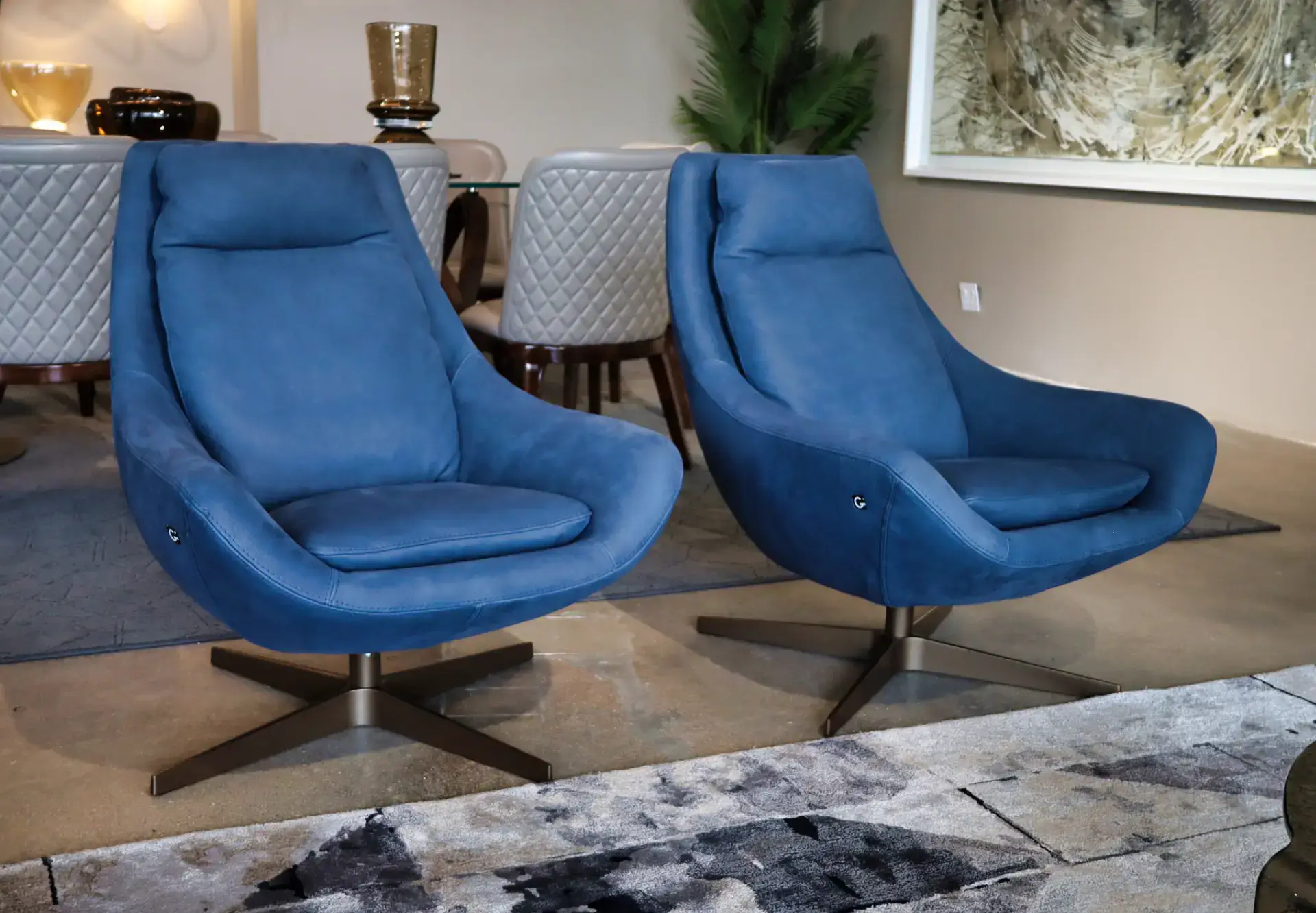 Gorini Bizza Swivel Armchair at House & Haven