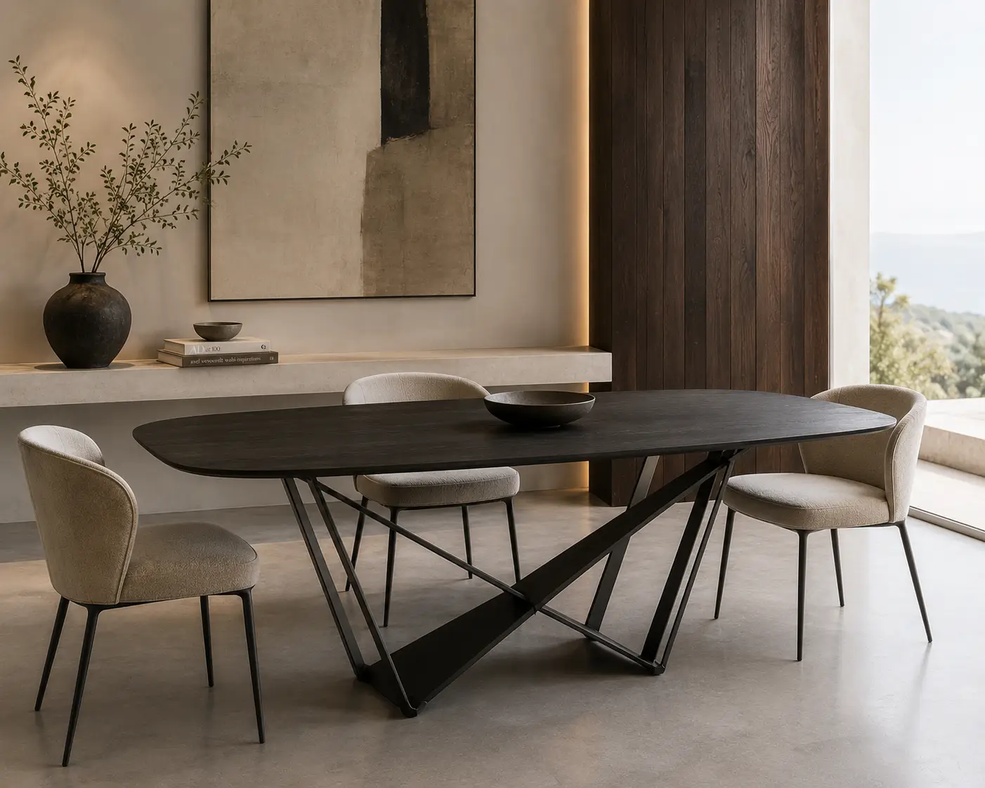 Saporini Lara Elliptical Dining Table at House & Haven