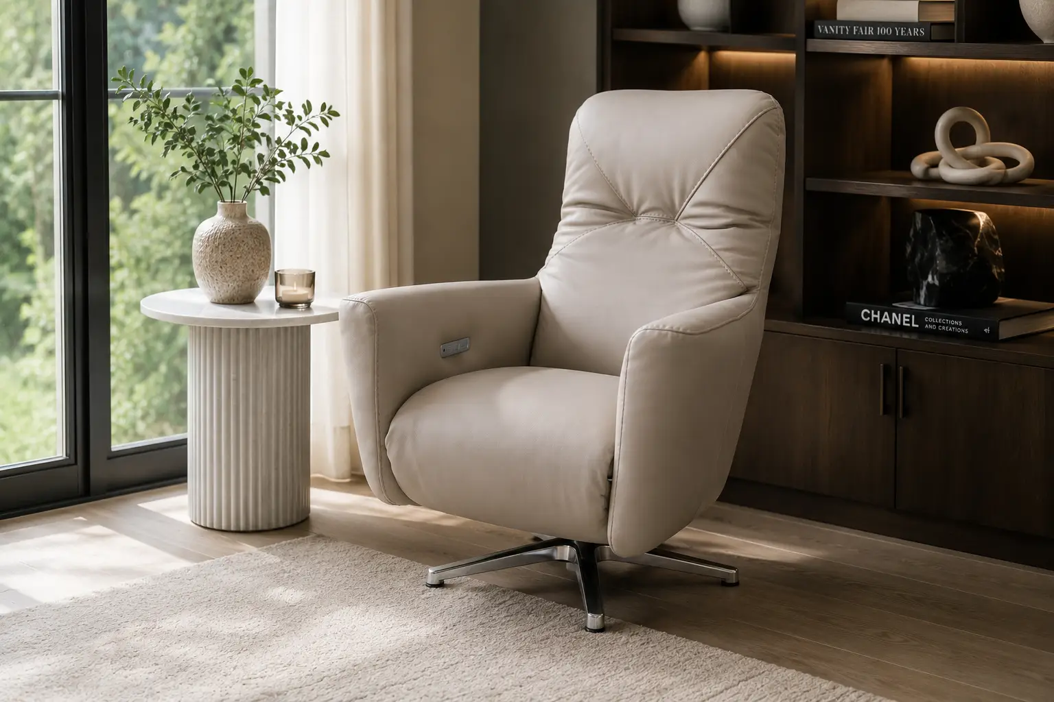 Meucchi Swivel Recliner Chair at House & Haven
