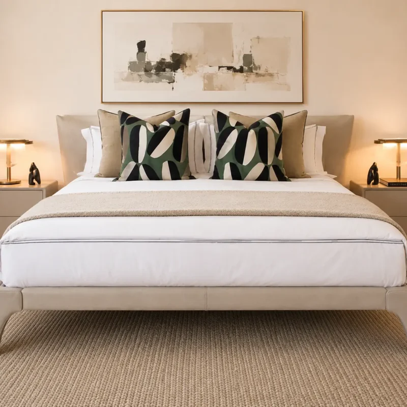 Italia Lounge Geo Leather Bed view 2