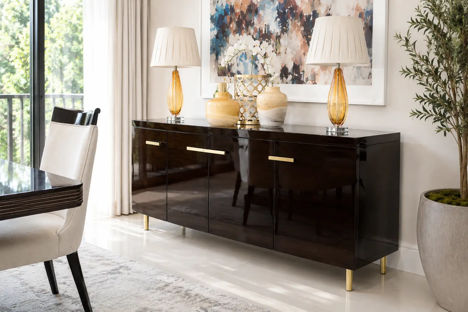 Orbit Bowed Sideboard at House & Haven