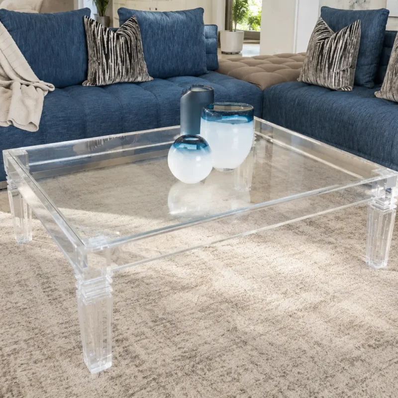 Traditional Perspex Rectangular Coffee Table at House & Haven