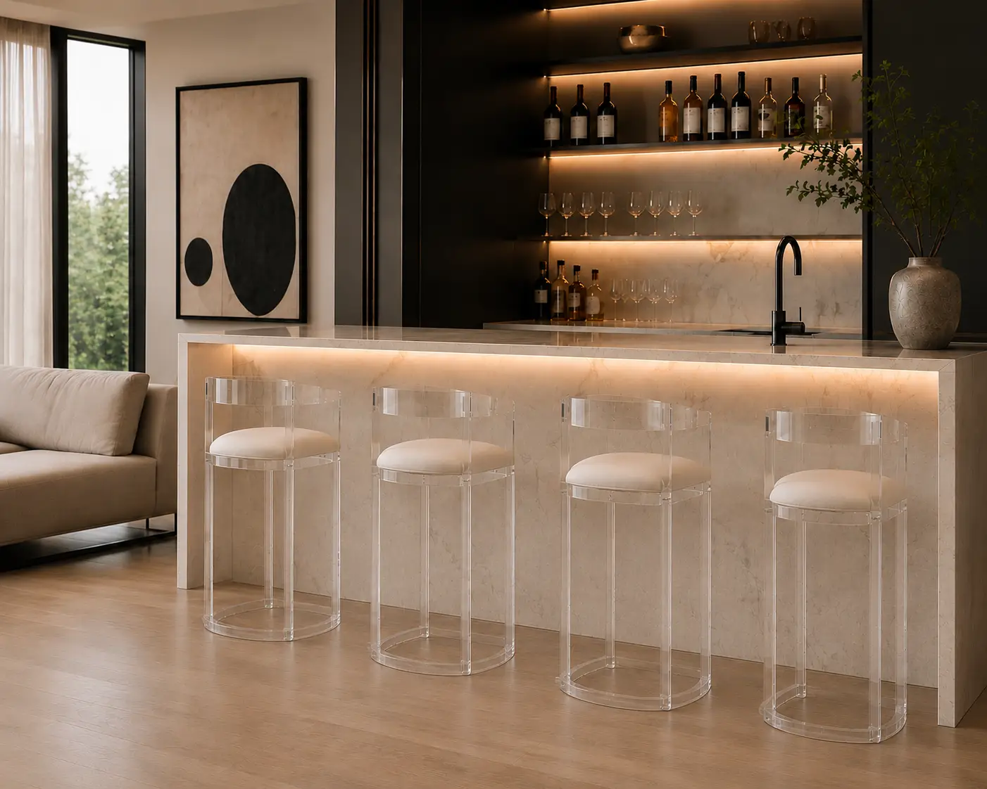 Andrew Martin Perspex Bar Stool view 2